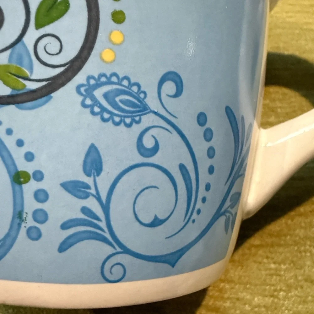 Debra Valencia Blue Harbor Oversized Coffee Mug with Owls